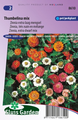 Zinnia elegans Thumbelina Mix - 50 seeds SL
